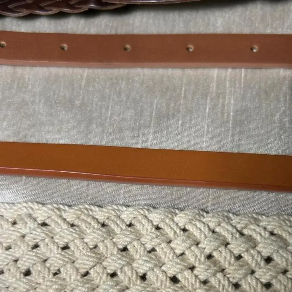 Brown belts with braided and